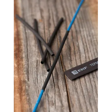 Термоусаживаемая трубка ТУТ нг 1/0.5 черная в отрезках по 1м PROxima