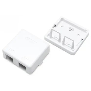 Корпус настенной розетки для установки 2-х вставок типа Keystone Jack