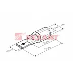 Клемма плоская изолир термоусаживаемая РПи-п-т 1.5, REXANT