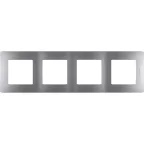 ETIKA Рамка 4 поста алюминий
