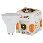 Лампа светодиодная LED MR16-6W-827-GU10 (диод, софит, 6Вт, тепл, GU10)