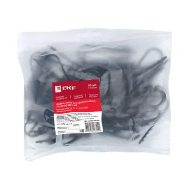 Дюбель-хомут для круглого кабеля (19-25мм) черный (50 шт) PROxima