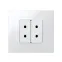 Розетка 2P узкая, под вилку CEE 7/16, 16А 250В, S27, белый