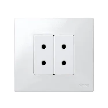 Розетка 2P узкая, под вилку CEE 7/16, 16А 250В, S27, белый