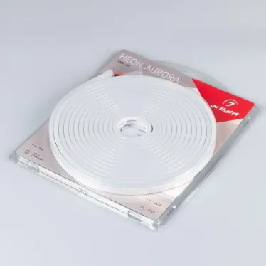 Лента герметичная AURORA-PS-A120-12x6mm 24V Day4000 (10 W/m, IP65, 2835, 5m) (Arlight, Силикон)