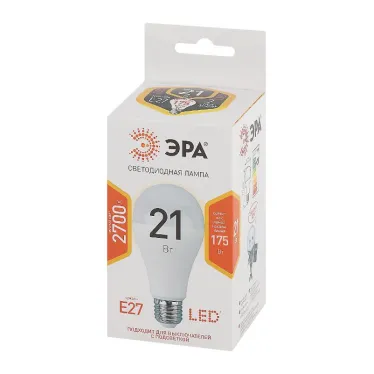Лампа светодиодная LED 21 Вт 1680Лм 2700К груша теплый E27 170-265В LED A65-21W-827-E27 Standart