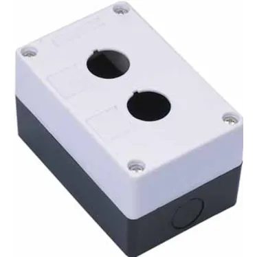 Пост кнопочный Ф22 2 места КП-101 с кабельным вводом для устройств сигнализации и управления белый