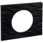 Рамка, однопостовая, Corian черный рифленый