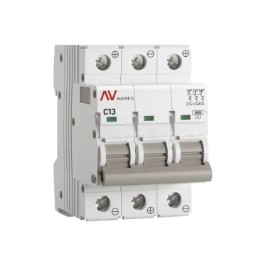Выключатель автоматический AV-10 DC 3P 13A (C) 10kA AVERES
