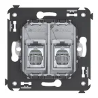 Avanti Компьютерная розетка RJ-45 в стену кат.5e двойная экранированная Закаленная сталь