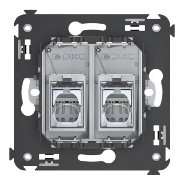 Avanti Компьютерная розетка RJ-45 в стену кат.5e двойная экранированная Закаленная сталь