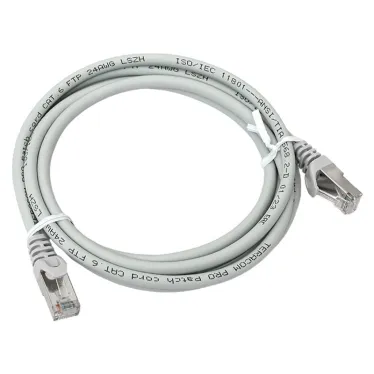 Патч-корд TERACOM PRO Cat.6 экранированный FTP оболочка LSZH серый (2.0м)