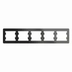 GLOSSA Рамка 5 постов горизонтальная антрацит