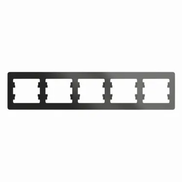 GLOSSA Рамка 5 постов горизонтальная антрацит