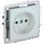 BRITE Розетка без заземления без защитных шторок 10А РС10-1-0-БрЖ жемчуг