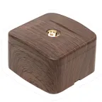 Розетка TV одноместная ОП Минск 75Ом 5-862МГц темное дерево