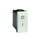 BRAVA Выключатель 1 модуль двухполюсный с подсветкой белый