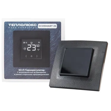Терморегулятор EcoSmart 25 черный | 100037093700 | Теплолюкс