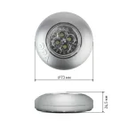 SB-503 Фонарь пушлайт Аврора [4xLED, 3xAAA, серебристый, 1шт в кор] (60/240/1920)