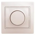 Светорегулятор Intro Plano 1-401-02 (диммер) поворотный, 600Вт 230В, IP20, СУ, Plano, слоновая кость