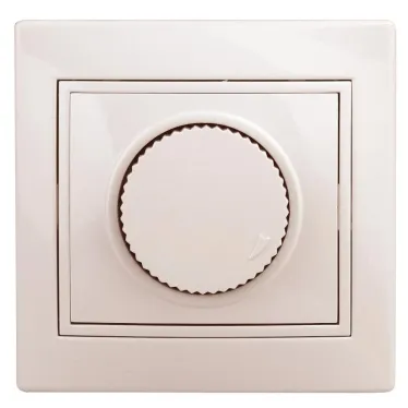 Светорегулятор Intro Plano 1-401-02 (диммер) поворотный, 600Вт 230В, IP20, СУ, Plano, слоновая кость