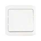 Quteo Кнопка 1 клавиша IP44 наружный белая 6А