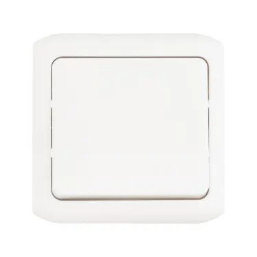 Quteo Кнопка 1 клавиша IP44 наружный белая 6А
