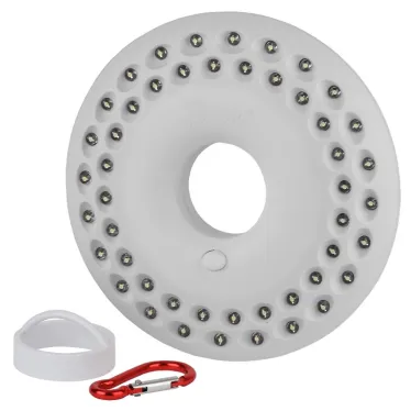 Фонарик светильник подвесной на батарейках 3хAA, подвес, карабин, магнитный в палатку, 48 LED KB-601 НЛО-48