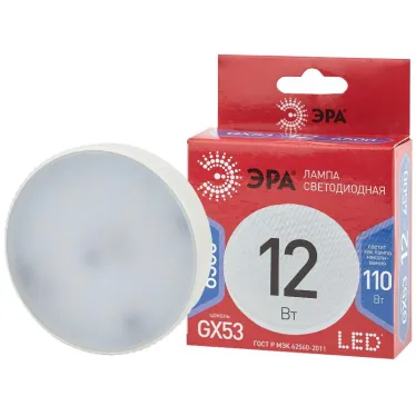 LED лампа GX-12W-865-GX53 R (диод, таблетка, 12Вт, хол, GX53) (10/100/4200)