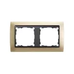 Рамка на 2 поста, S82, шампань матовая - графит