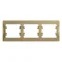 GLOSSA Рамка горизонтальная 3 поста титан