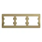 GLOSSA Рамка горизонтальная 3 поста титан