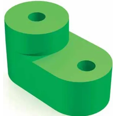 Изолятор угловой для нулевой шины зеленый