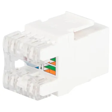 Люки ОФИС 18-8002-01 Коннектор RJ45 CAT6 UTP Keystone, цвет белый