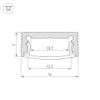 Профиль SL-SLIM-H7-2000 ANOD (ARL, Алюминий)