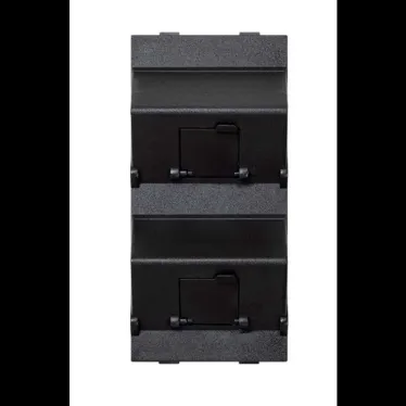 Connect Наклонный адаптер на 2хRJ45 коннектора, S-модуль, графит