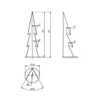 Держатель грунтовый ДГ-02 для прожекторов и ландшафтных светильников черный для крепления в грунт