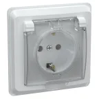 РСбш10-3-ВБ Розетка 1-ая з/к з/ш кр. 16А IP44 ВЕГА белый