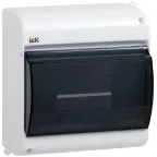 Щит распределительный навесной ЩРн-П-6 IP30 пластиковый белый прозрачная дверь КМПн 2/6