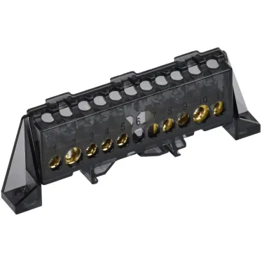 TEKFOR Шина N ноль в комбинированном DIN-изоляторе Стойка 8х12-(4+5)-Ч IEK