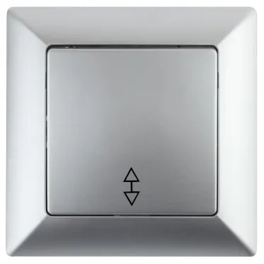 Переключатель Intro Solo 4-103-03 одноклавишный 10А-250В, IP20, СУ, алюминий