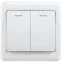 Выключатель ВС10-2-1-ВБ двухклавишный 10А с индикацией ВЕГА белый