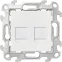 Розетка 2хRJ45 кат 5е UTP, белый