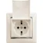VALENA Розетка с заземлением в рамку с крышкой белая