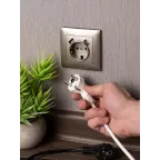 Валенсия лицевая панель розетки 1-местной с/з 16А кашемир с защ. штор. с 2 USB 2,1А