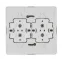 ЭТЮД Розетка четырехместная наружная без заземления без шторок 16А 250B белая