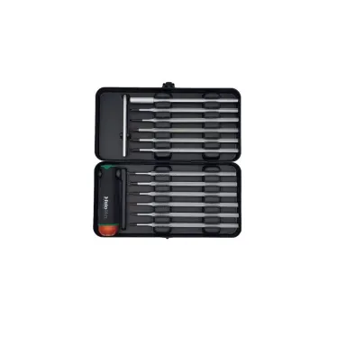 Отвертка c регулировкой крутящего момента Серия Nm 0,6-1,5 с набором насадок 12 шт в кейсе plus/minus