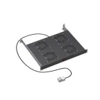 19дюйм Вентиляторный модуль, 4 вентиляторов с термостатом RAL 9005