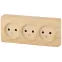 Розетка 3х2P, 16A-250В, ОУ, Эра Эксперт, сосна, 11-2207-11