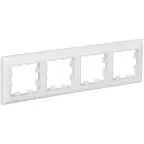 BRITE Рамка 4 поста РУ-4-Бр белый/белый IEK